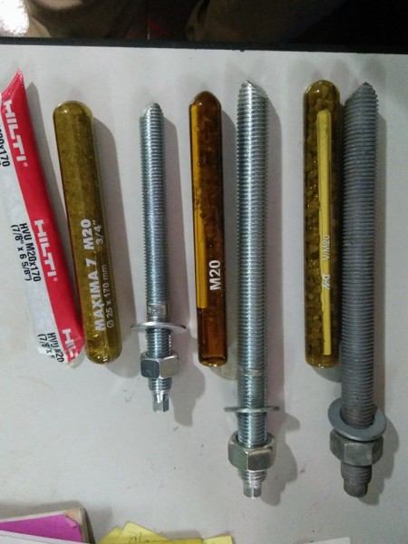 Bu lông hóa chất dạng ống thủy tinh